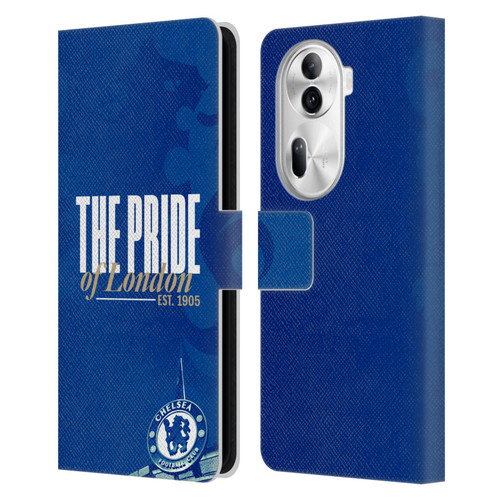 Chelsea Football Club Retro Kit and Stadium Pride Of London Leather Book Wallet Case Cover For OPPO Reno11