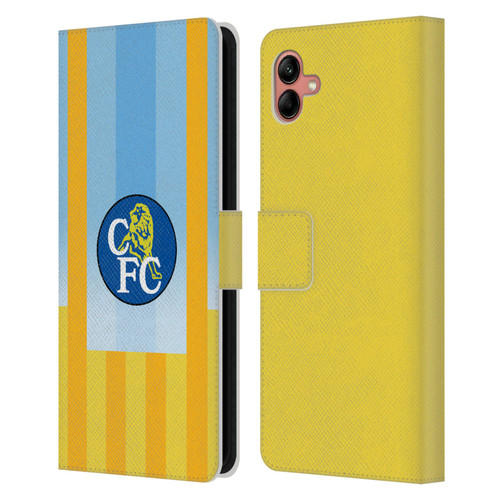 Chelsea Football Club Retro Kit and Stadium 1998 Away Leather Book Wallet Case Cover For Samsung Galaxy A04 (2022)