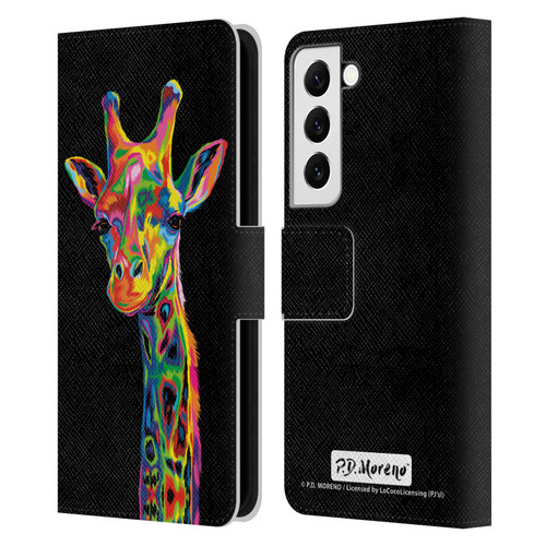 P.D. Moreno Animals Giraffe Leather Book Wallet Case Cover For Samsung Galaxy S22 5G