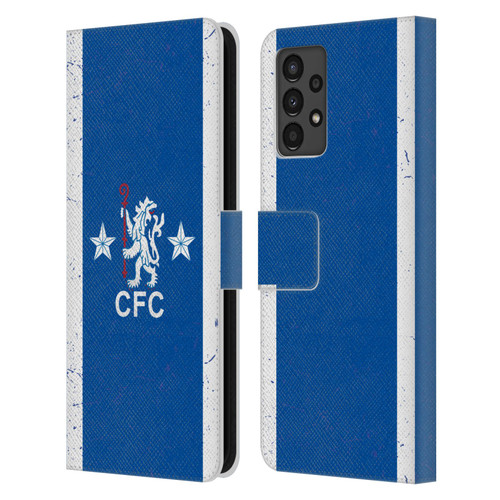 Chelsea Football Club Retro Kit and Stadium 1978 Home Leather Book Wallet Case Cover For Samsung Galaxy A13 (2022)