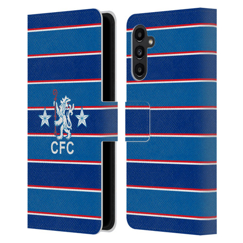 Chelsea Football Club Retro Kit and Stadium 1984 Home Leather Book Wallet Case Cover For Samsung Galaxy A13 5G (2021)