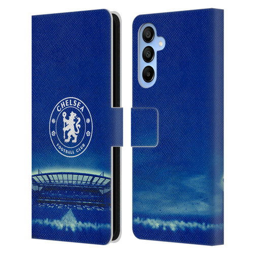 Chelsea Football Club Retro Kit and Stadium Logo Leather Book Wallet Case Cover For Samsung Galaxy A16 5G