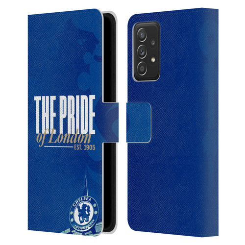 Chelsea Football Club Retro Kit and Stadium Pride Of London Leather Book Wallet Case Cover For Samsung Galaxy A52 / A52s / 5G (2021) Chelsea Football Club Retro Kit and Stadium Pride Of London Leather Book Wallet Case Cover For Samsung Galaxy A52 / A52s / 5G (2021)