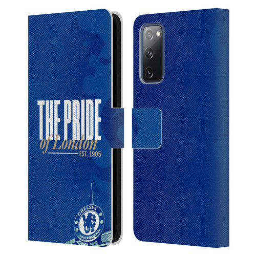 Chelsea Football Club Retro Kit and Stadium Pride Of London Leather Book Wallet Case Cover For Samsung Galaxy S20 FE / 5G