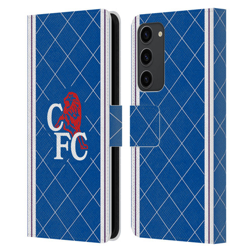 Chelsea Football Club Retro Kit and Stadium 1988 Home Leather Book Wallet Case Cover For Samsung Galaxy S23+ 5G Chelsea Football Club Retro Kit and Stadium 1988 Home Leather Book Wallet Case Cover For Samsung Galaxy S23+ 5G