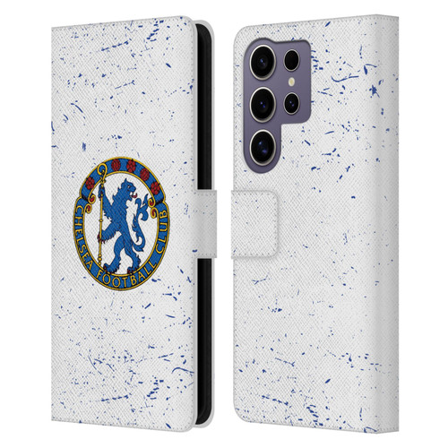 Chelsea Football Club Retro Kit and Stadium 1953 Crest Leather Book Wallet Case Cover For Samsung Galaxy S25 Ultra
