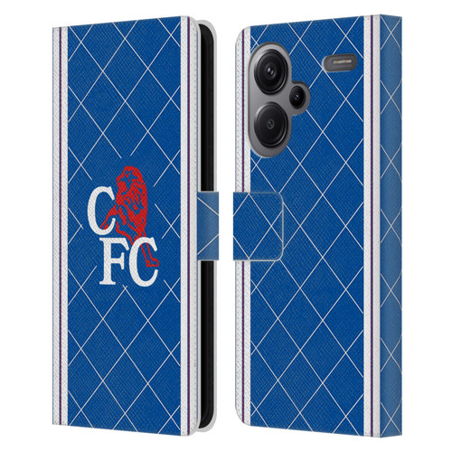 Chelsea Football Club Retro Kit and Stadium 1988 Home Leather Book Wallet Case Cover For Xiaomi Redmi Note 13 Pro Plus 5G