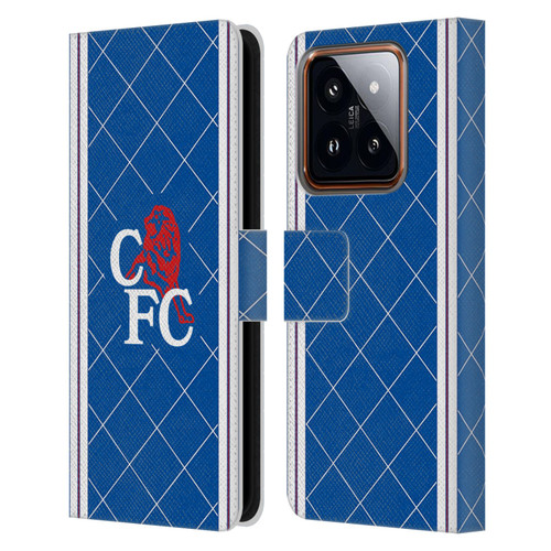 Chelsea Football Club Retro Kit and Stadium 1988 Home Leather Book Wallet Case Cover For Xiaomi 14