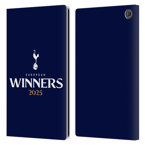 Tottenham Hotspur F.C. 2025 European Winners Blue Leather Book Wallet Case Cover For Amazon Fire Max 11 2023