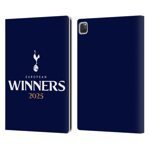Tottenham Hotspur F.C. 2025 European Winners Blue Leather Book Wallet Case Cover For Apple iPad Pro 12.9 2020/2021/2022