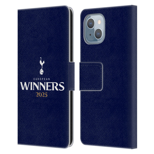 Tottenham Hotspur F.C. 2025 European Winners Blue Leather Book Wallet Case Cover For Apple iPhone 14