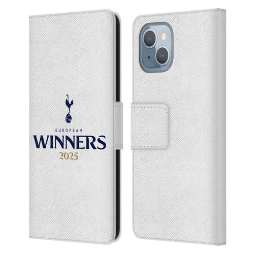 Tottenham Hotspur F.C. 2025 European Winners White Leather Book Wallet Case Cover For Apple iPhone 14