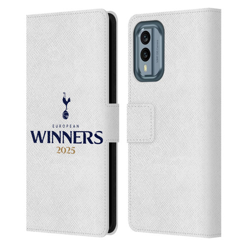 Tottenham Hotspur F.C. 2025 European Winners White Leather Book Wallet Case Cover For Nokia X30