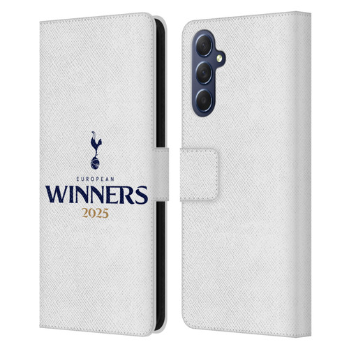 Tottenham Hotspur F.C. 2025 European Winners White Leather Book Wallet Case Cover For Samsung Galaxy M54 5G