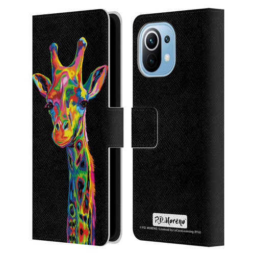 P.D. Moreno Animals Giraffe Leather Book Wallet Case Cover For Xiaomi Mi 11