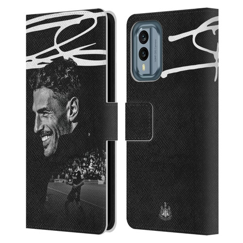 Newcastle United Football Club 2024/25 First Team Fabian Schär Leather Book Wallet Case Cover For Nokia X30