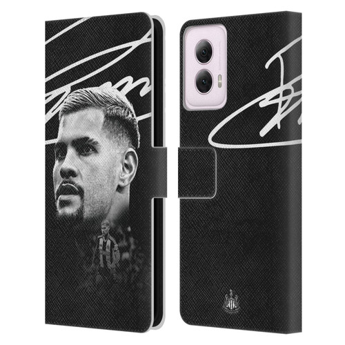 Newcastle United Football Club 2024/25 First Team Bruno Guimarães Leather Book Wallet Case Cover For Motorola Moto G Power (2024)