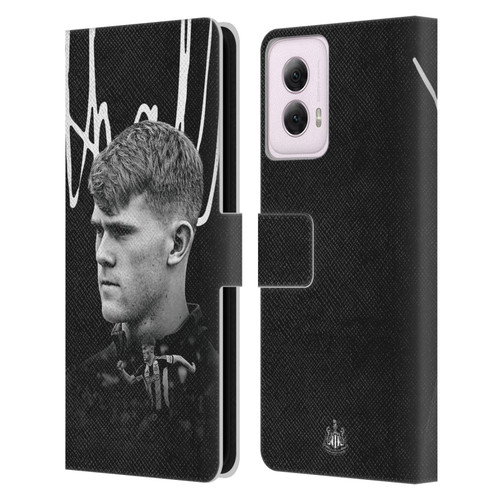 Newcastle United Football Club 2024/25 First Team Lewis Hall Leather Book Wallet Case Cover For Motorola Moto G Power (2024)
