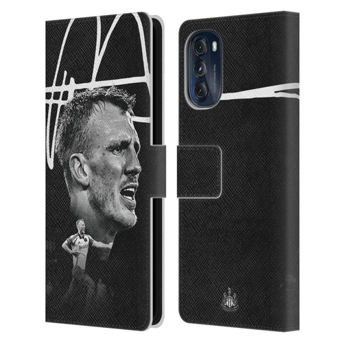 Newcastle United Football Club 2024/25 First Team Dan Burn Leather Book Wallet Case Cover For Motorola Moto G (2022)