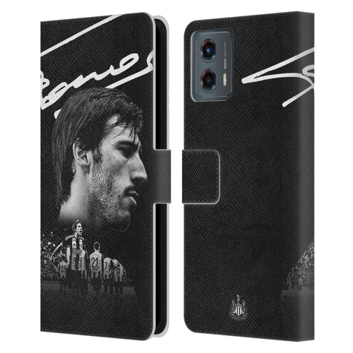 Newcastle United Football Club 2024/25 First Team Sandro Tonali Leather Book Wallet Case Cover For Motorola Moto G (2023)