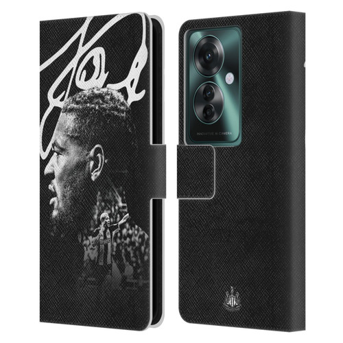 Newcastle United Football Club 2024/25 First Team Joelinton Leather Book Wallet Case Cover For OPPO Reno11 F 5G / F25 Pro 5G