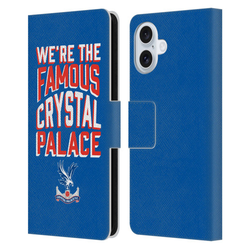Crystal Palace FC 2025 Cup Final We're The Famous Leather Book Wallet Case Cover For Apple iPhone 16 Plus