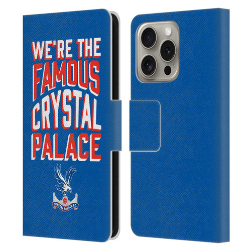 Crystal Palace FC 2025 Cup Final We're The Famous Leather Book Wallet Case Cover For Apple iPhone 16 Pro