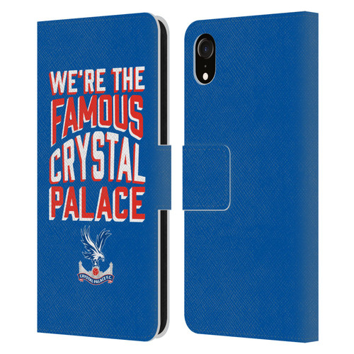 Crystal Palace FC 2025 Cup Final We're The Famous Leather Book Wallet Case Cover For Apple iPhone XR