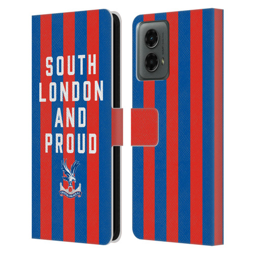 Crystal Palace FC 2025 Cup Final South London & Proud Leather Book Wallet Case Cover For Motorola Moto G (2024)