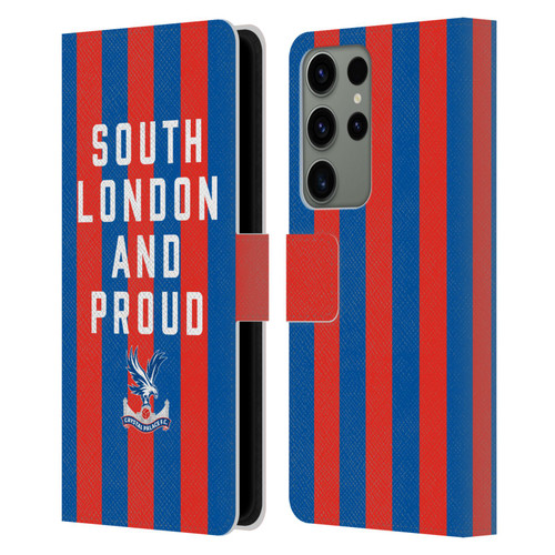 Crystal Palace FC 2025 Cup Final South London & Proud Leather Book Wallet Case Cover For Samsung Galaxy S23 Ultra 5G