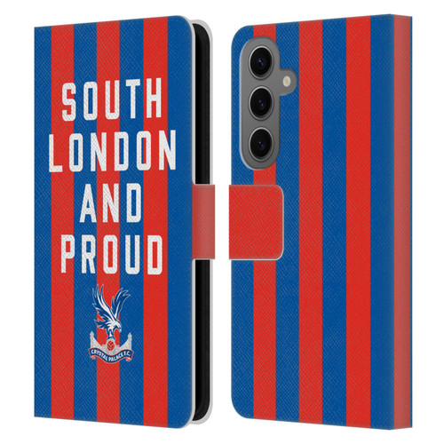 Crystal Palace FC 2025 Cup Final South London & Proud Leather Book Wallet Case Cover For Samsung Galaxy S25