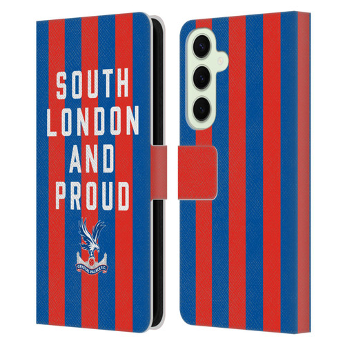 Crystal Palace FC 2025 Cup Final South London & Proud Leather Book Wallet Case Cover For Samsung Galaxy S25+