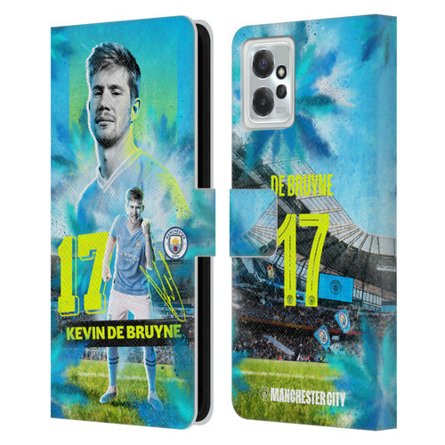 Manchester City Man City FC 2023/24 First Team Kevin De Bruyne Leather Book Wallet Case Cover For Motorola Moto G Power (2023)