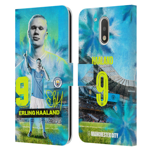 Manchester City Man City FC 2023/24 First Team Erling Haaland Leather Book Wallet Case Cover For Motorola Moto G41 Manchester City Man City FC 2023/24 First Team Erling Haaland Leather Book Wallet Case Cover For Motorola Moto G41
