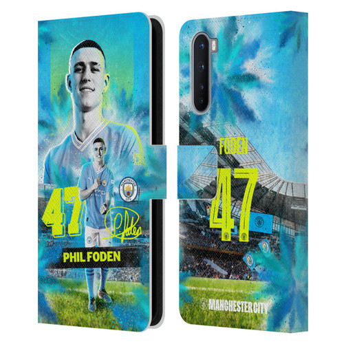 Manchester City Man City FC 2023/24 First Team Phil Foden Leather Book Wallet Case Cover For OnePlus Nord 5G