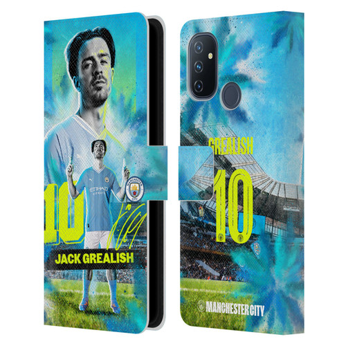 Manchester City Man City FC 2023/24 First Team Jack Grealish Leather Book Wallet Case Cover For OnePlus Nord N100