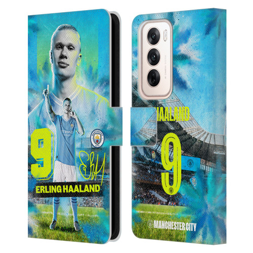 Manchester City Man City FC 2023/24 First Team Erling Haaland Leather Book Wallet Case Cover For OPPO Reno12 5G Manchester City Man City FC 2023/24 First Team Erling Haaland Leather Book Wallet Case Cover For OPPO Reno12 5G