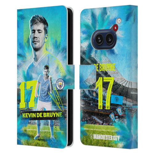 Manchester City Man City FC 2023/24 First Team Kevin De Bruyne Leather Book Wallet Case Cover For Nothing Phone (2a)