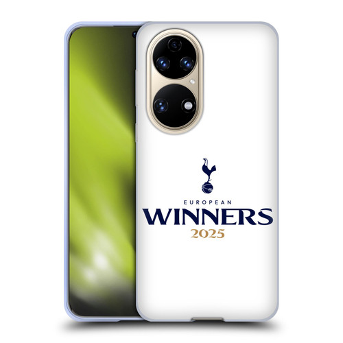 Tottenham Hotspur F.C. 2025 European Winners White Soft Gel Case for Huawei P50