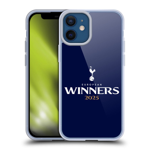 Tottenham Hotspur F.C. 2025 European Winners Blue Soft Gel Case for Apple iPhone 12 Mini