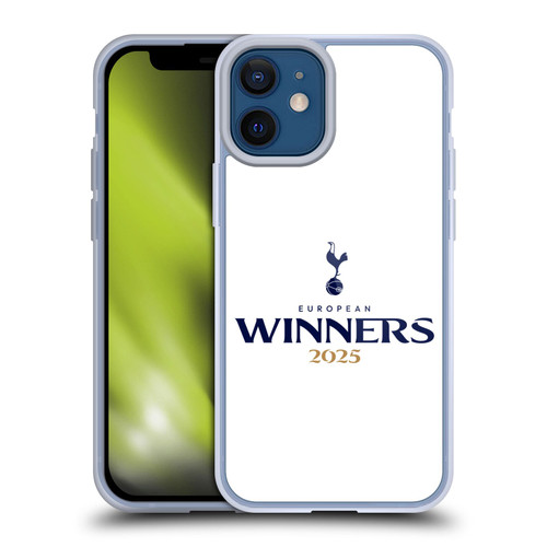 Tottenham Hotspur F.C. 2025 European Winners White Soft Gel Case for Apple iPhone 12 Mini
