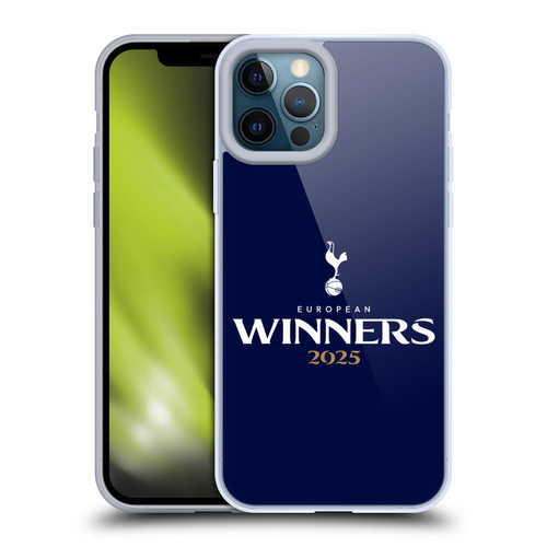 Tottenham Hotspur F.C. 2025 European Winners Blue Soft Gel Case for Apple iPhone 12 Pro Max