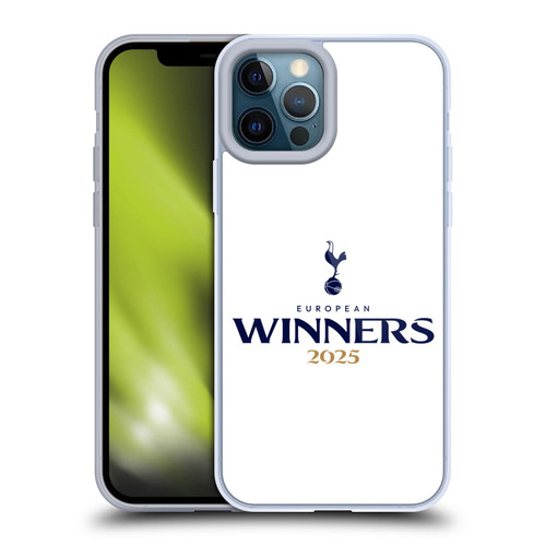 Tottenham Hotspur F.C. 2025 European Winners White Soft Gel Case for Apple iPhone 12 Pro Max