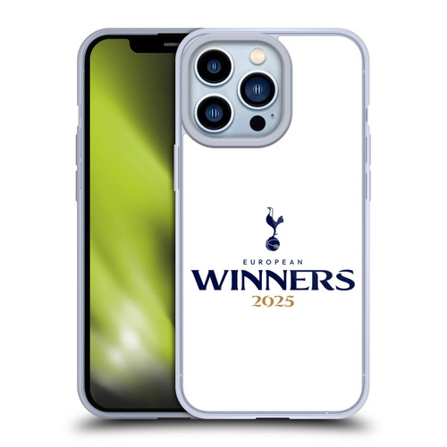 Tottenham Hotspur F.C. 2025 European Winners White Soft Gel Case for Apple iPhone 13 Pro