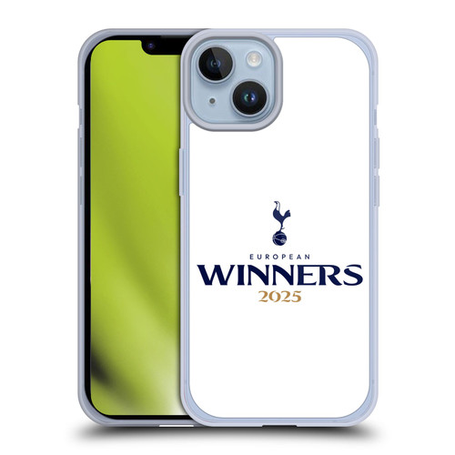 Tottenham Hotspur F.C. 2025 European Winners White Soft Gel Case for Apple iPhone 14