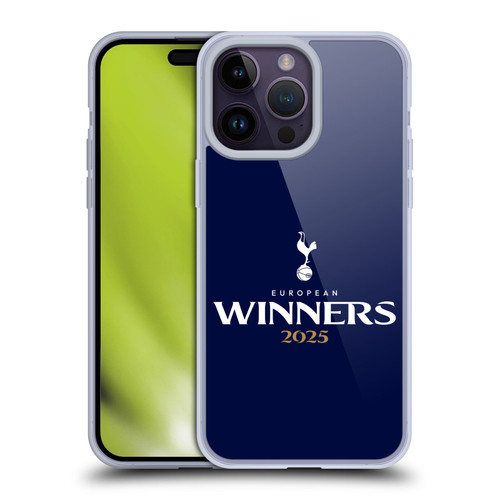 Tottenham Hotspur F.C. 2025 European Winners Blue Soft Gel Case for Apple iPhone 14 Pro Max