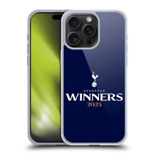 Tottenham Hotspur F.C. 2025 European Winners Blue Soft Gel Case for Apple iPhone 15 Pro Max