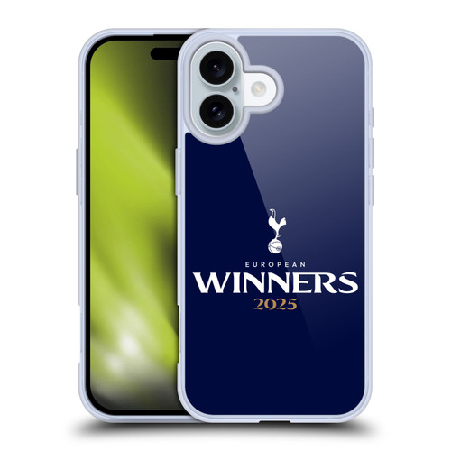 Tottenham Hotspur F.C. 2025 European Winners Blue Soft Gel Case for Apple iPhone 16