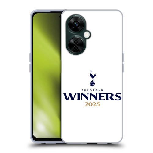 Tottenham Hotspur F.C. 2025 European Winners White Soft Gel Case for OnePlus Nord N30
