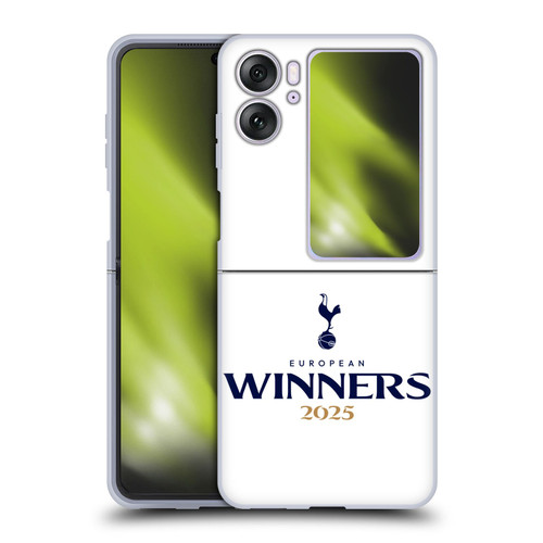 Tottenham Hotspur F.C. 2025 European Winners White Soft Gel Case for OPPO Find N2 Flip